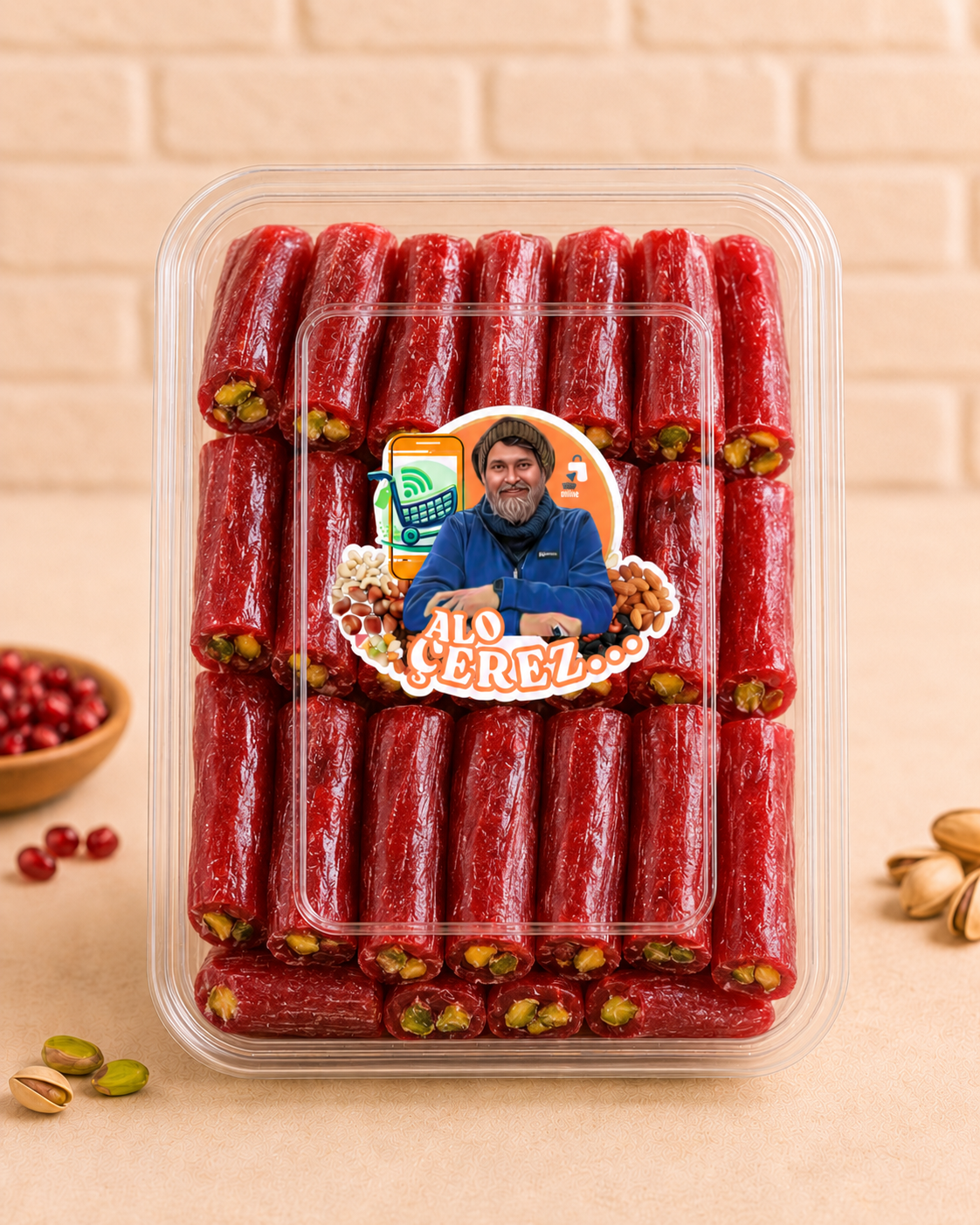 Narlı Fıstıklı Fitil Lokum