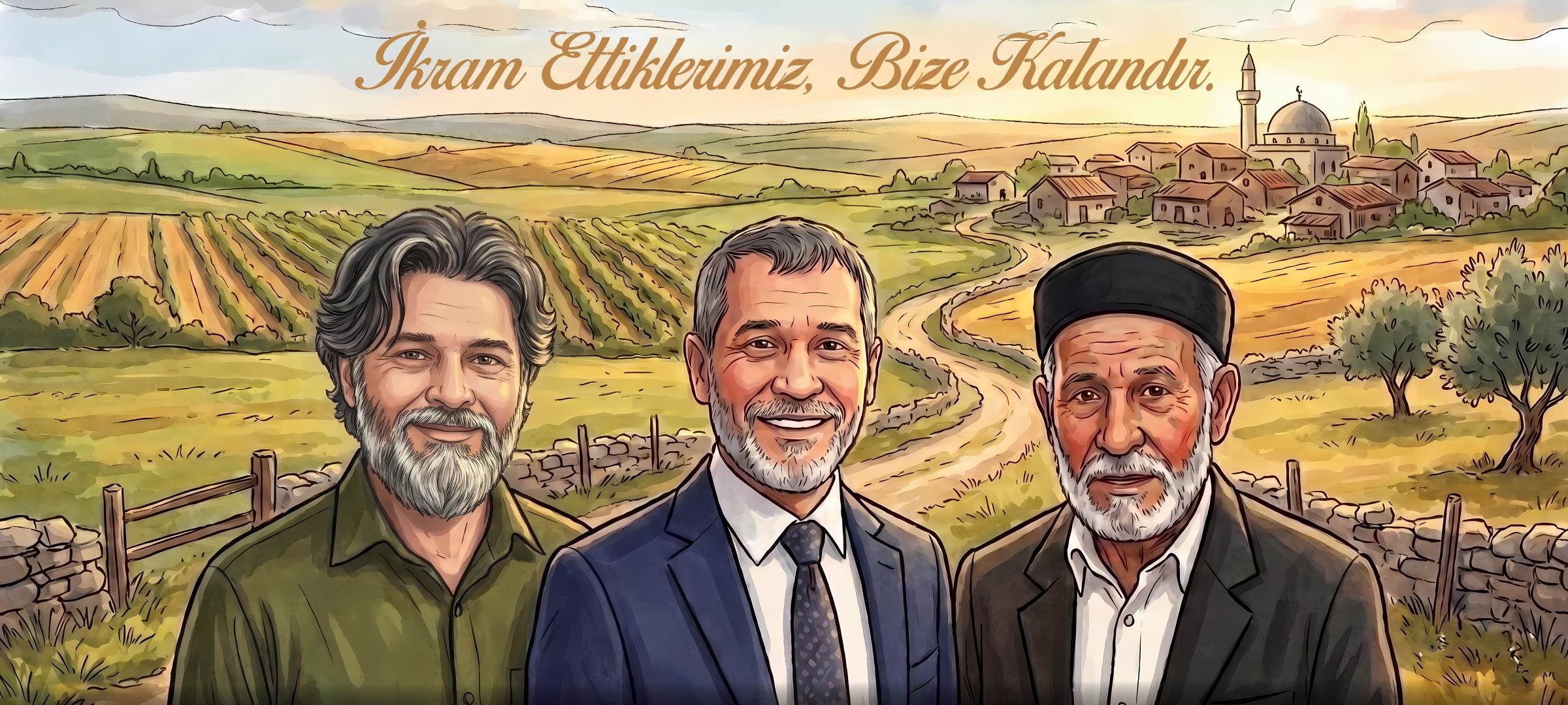 Alo Çerez'in üç kuşaklık aile hikâyesini anlatan illüstrasyon. İkram ettiklerimiz bize kalandır.